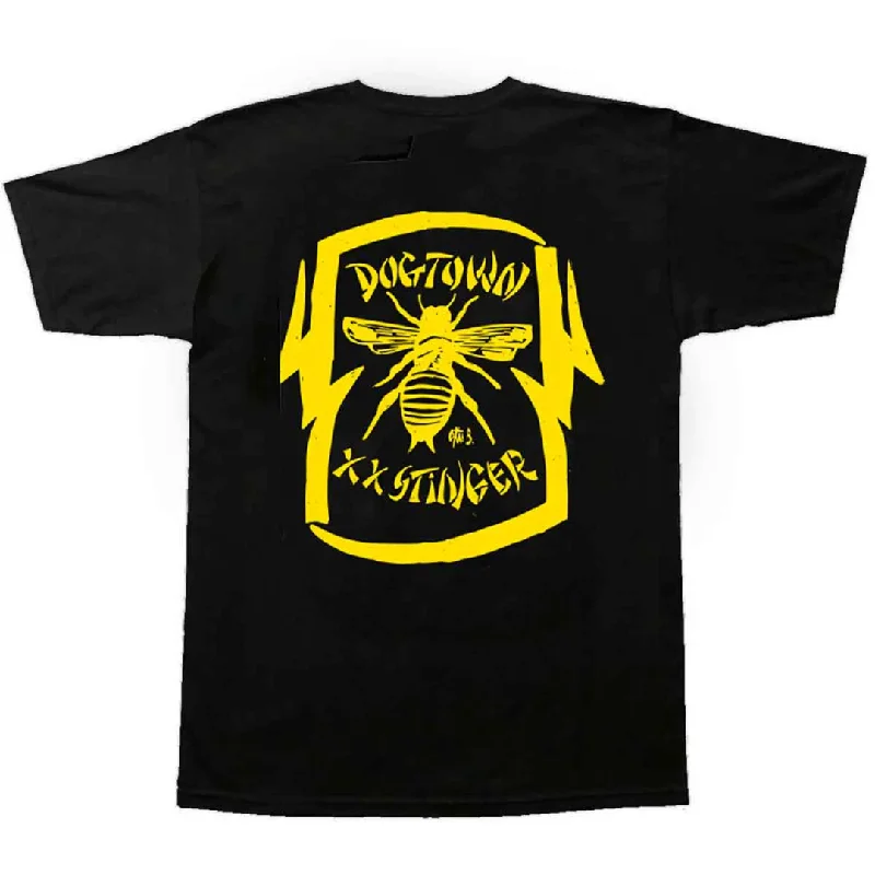 Oversized Vintage Graphic T-shirt-Dogtown Skates Stinger T-Shirt - Black