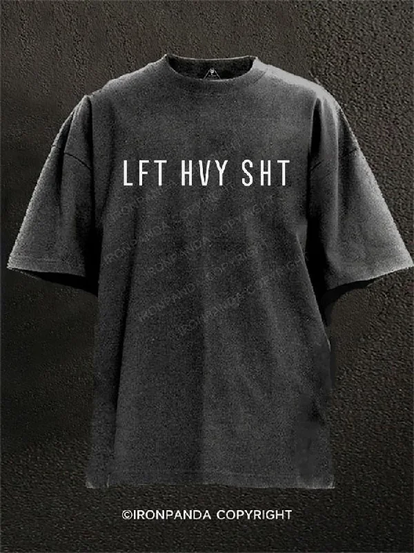 Nature Print T-shirt-LFT HVY SHT Washed Gym Shirt