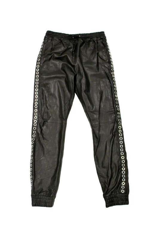 Soft Jogger Sweatpants-John Richmond - Leather Eyelet Joggers