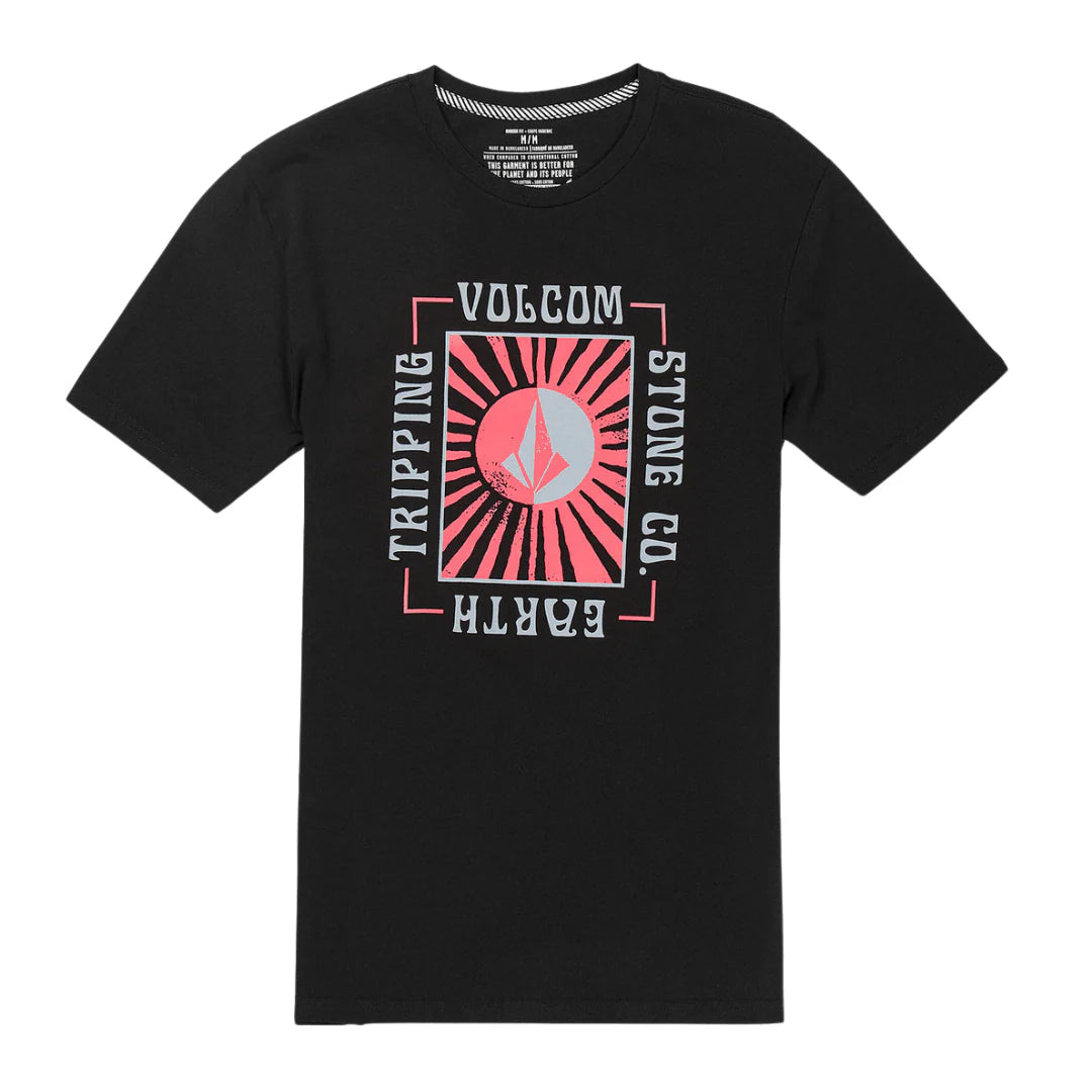 Unisex Basic T-shirt-Volcom Solee T-Shirt - Black