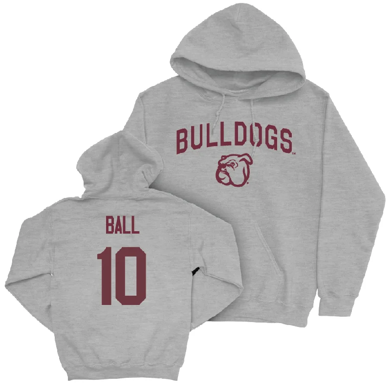 Graphic Hoodie For Teens-Sport Grey Football Bulldogs Hoodie   - Cameron Ball