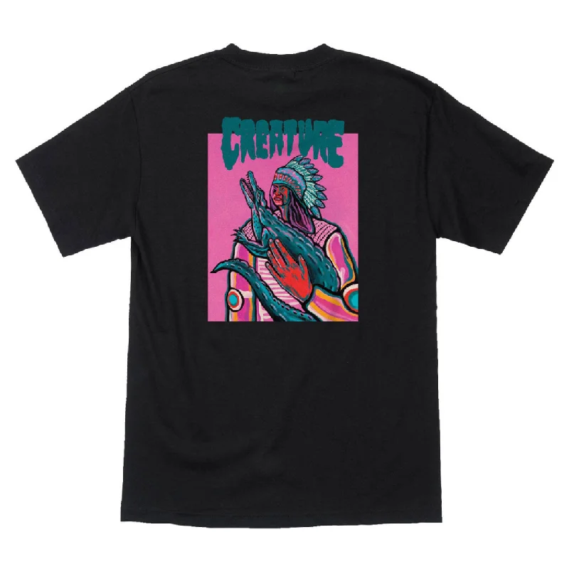 Personalized T-shirt-Creature Skateboards Traveler Caiman T-Shirt Black