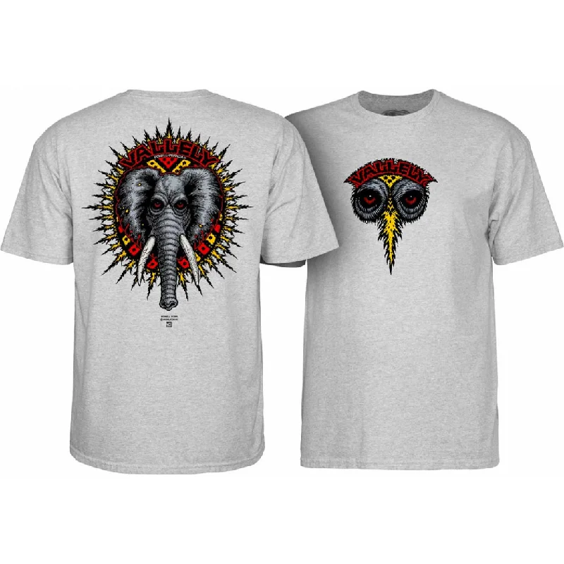 Oversized Vintage Graphic T-shirt-Powell Peralta Mike Vallely Elephant T-Shirt - Athletic Heather Grey