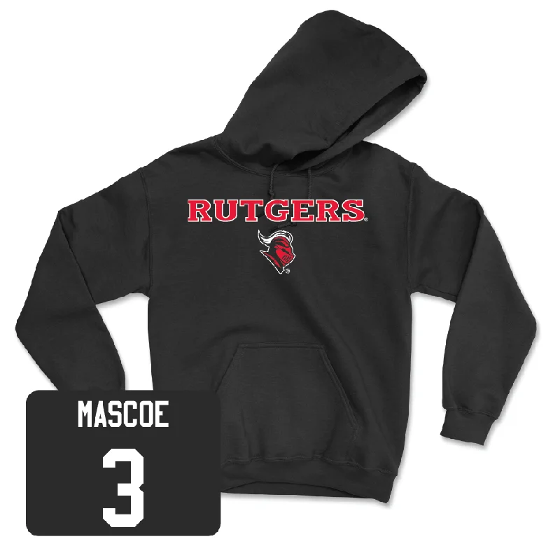 Urban Street Style Hoodie-Football Black Rutgers Hoodie - Bo Mascoe