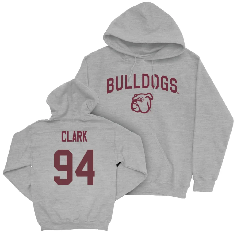 Lightweight Sherpa Hoodie-Sport Grey Football Bulldogs Hoodie   - Corey Clark