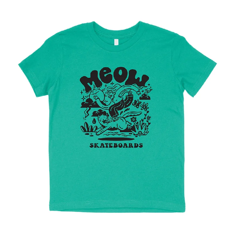 Nature Print T-shirt-YOUTH | Heddy Tee [Teal]