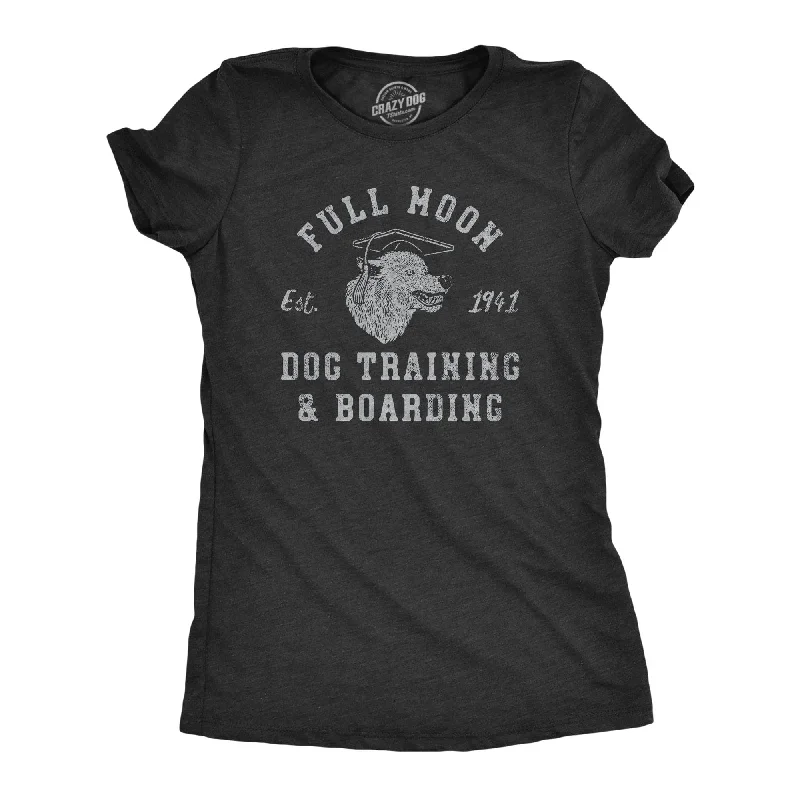 Unisex Basic T-shirt-Full Moon Dog Training And Boarding Women's T Shirt