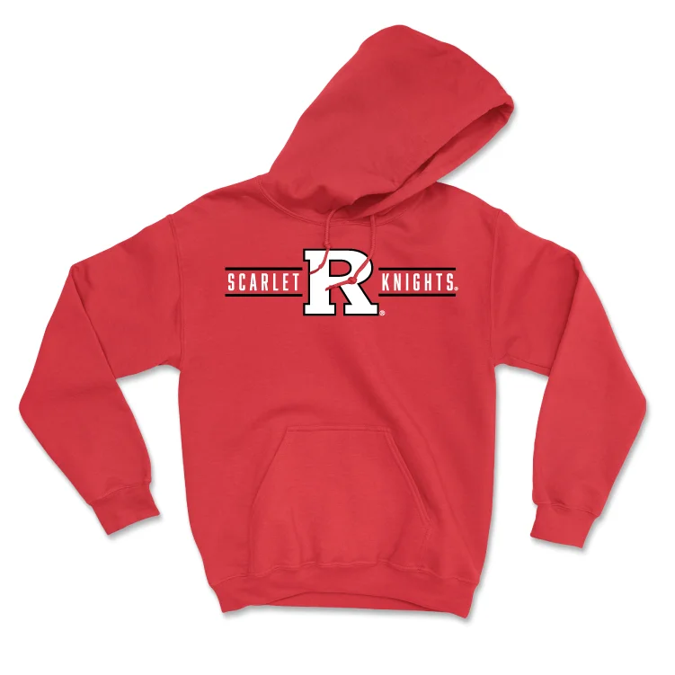 Relaxed Fit Hoodie-Red Football Scarlet Knights Hoodie - Abram Wright