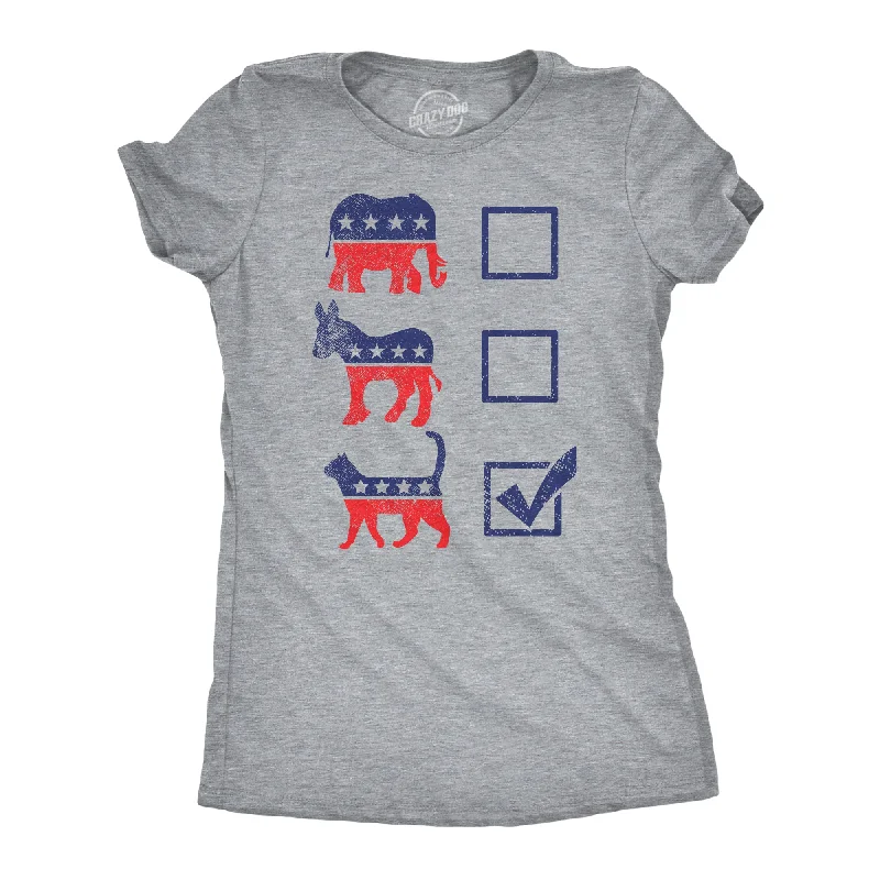 Luxury T-shirt-Voting Ballot Cat Women's T Shirt