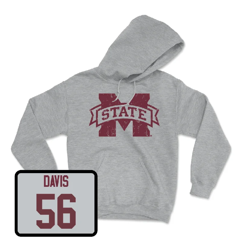 Streetwear Graphic Hoodie-Sport Grey Football Classic Hoodie  - Wesley Davis