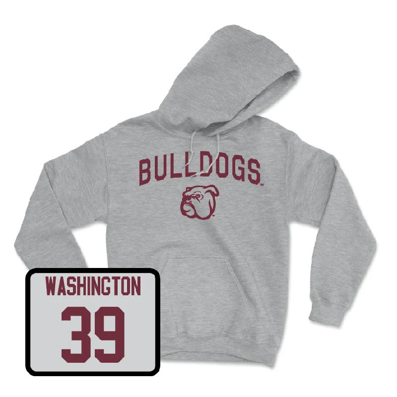 Classic Black Hoodie-Sport Grey Football Bulldogs Hoodie - Joshua Washington