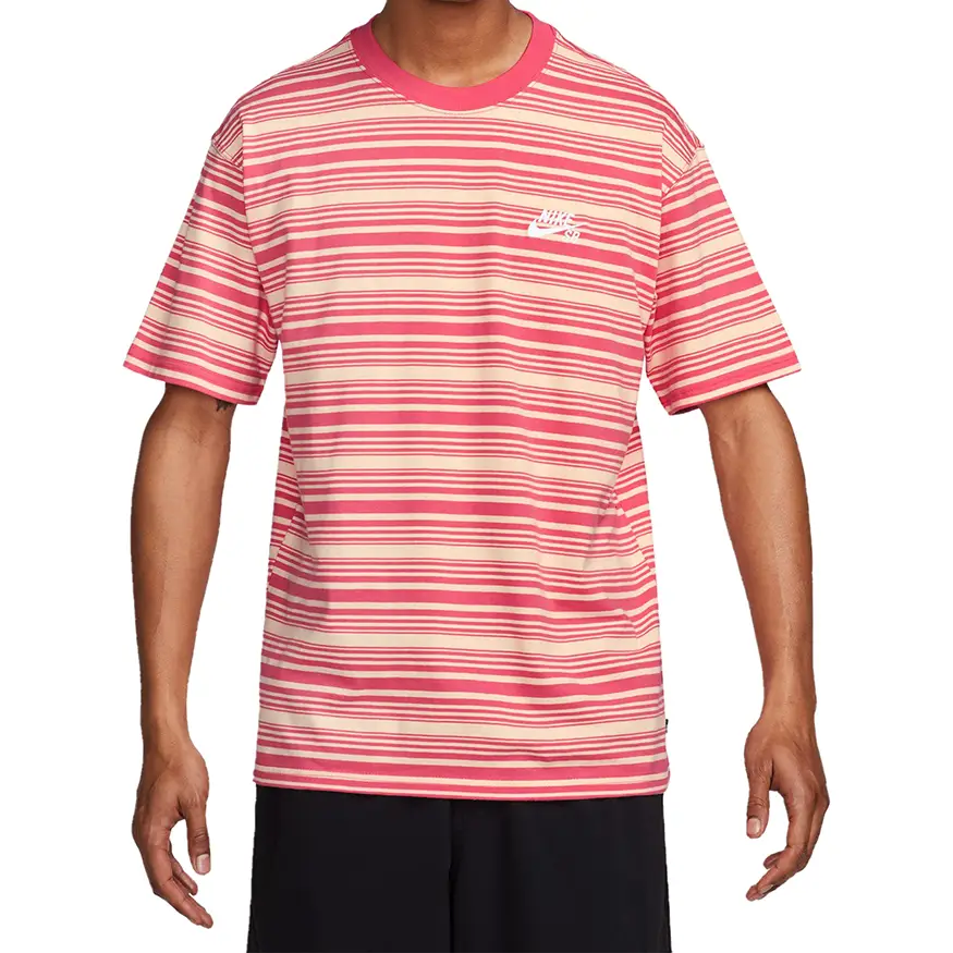 Cute Graphic T-shirt-Nike SB Max90 Striped Skate Tee Shirt - Orange