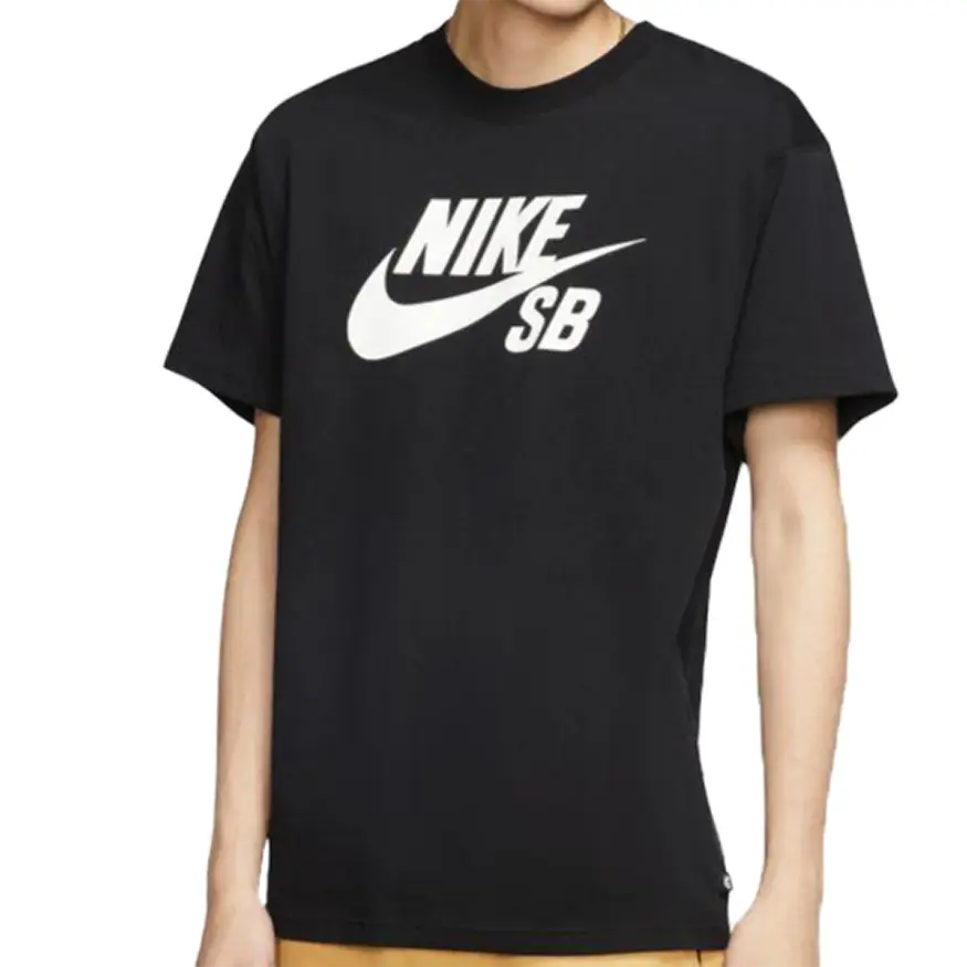 T-shirt For Festival Outfits-Nike SB Logo Tee Shirt - Black