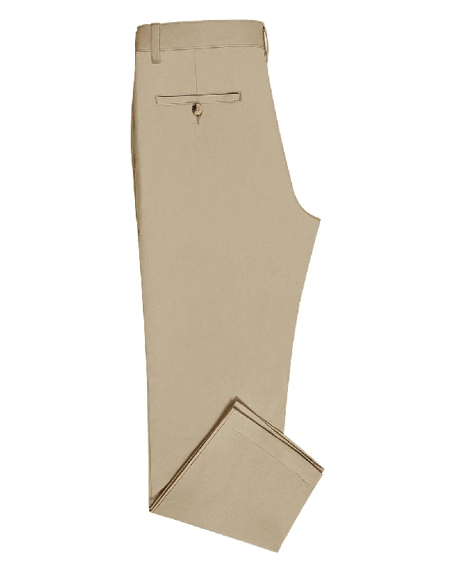 Comfy Relaxed-fit Pants-EZS Genoa Chino Pant British Khaki