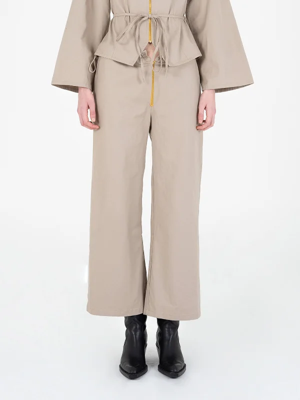 Relaxed Fit Harem Pants-Fuji Beige Pants