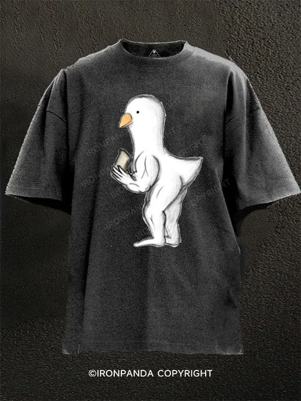 Personalized Printed T-shirt-Buff Duck Washed Gym Shirt