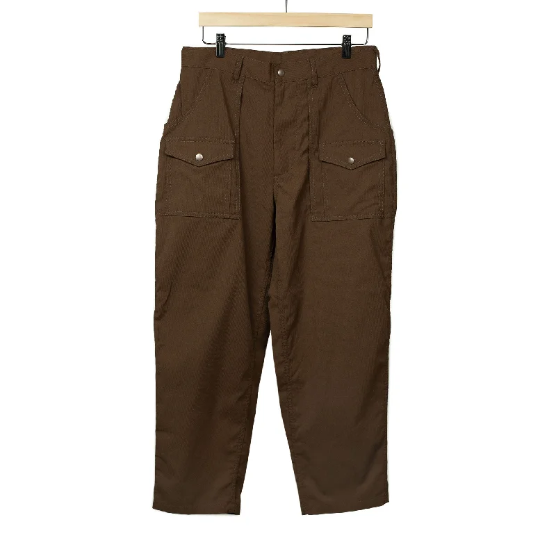 Stretch Fit Jogger Pants-Bush trousers in brown poly corduroy