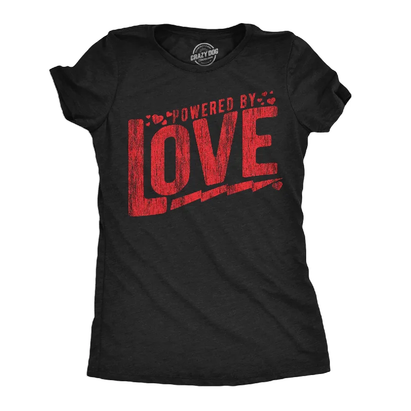 Retro Style T-shirt-Powered By Love Women's T Shirt