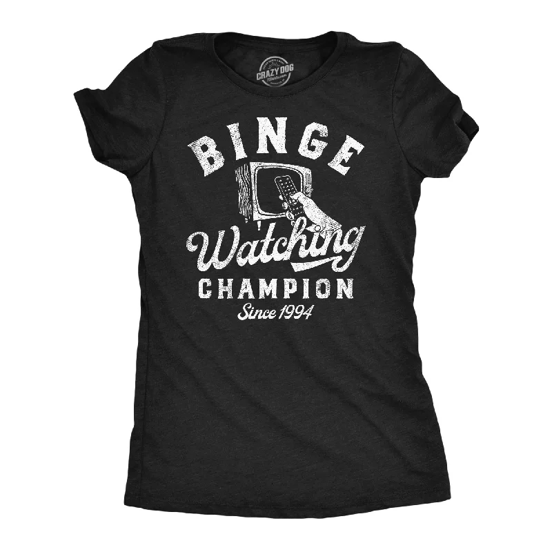 3D Graphic T-shirt-Binge Watching Champion Women's T Shirt