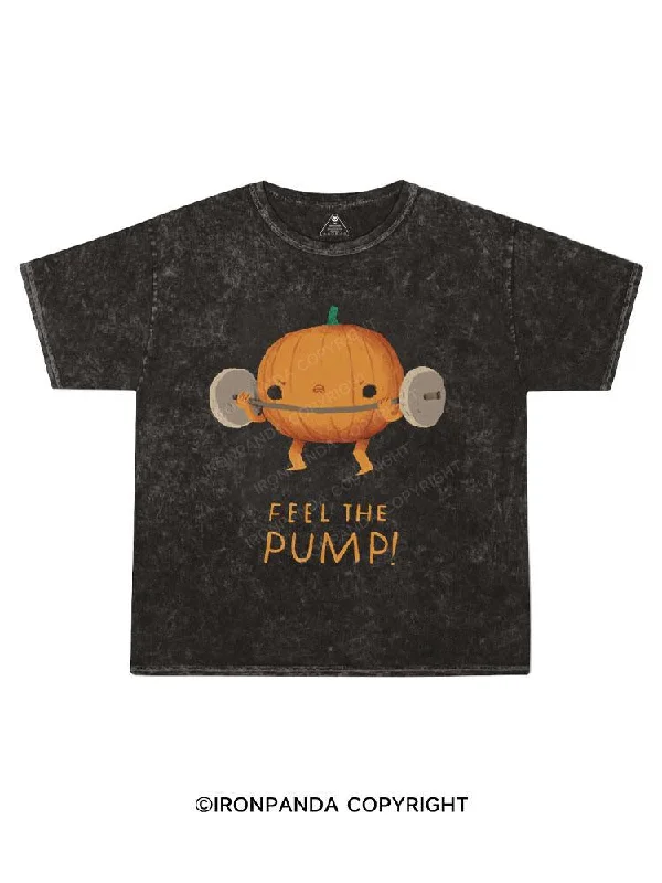 3D Graphic T-shirt-feel the pump! Kids Washed T-Shirt