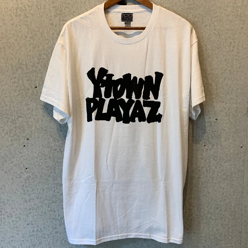 Personalized Printed T-shirt-[Y TOWN PLAYAZ] YTOWN OG LOGO TEE - WHITE