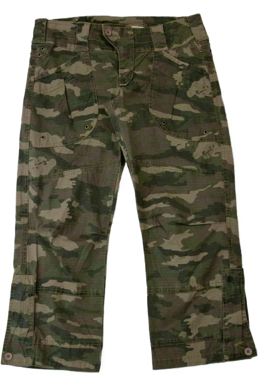 Casual Weekend Pants-NORI - Camo Capri Pants