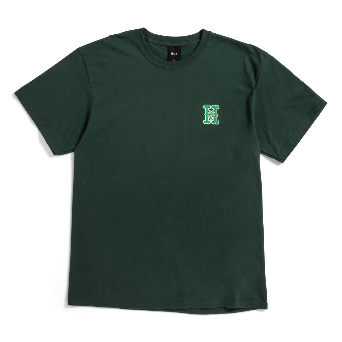 Black And White T-shirt-Huf x Thrasher Magazine High Point T-Shirt - Forest Green