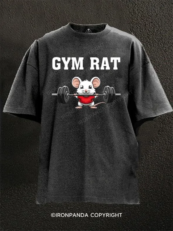 Colorful T-shirt For Kids-Gym Rat Washed Gym Shirt