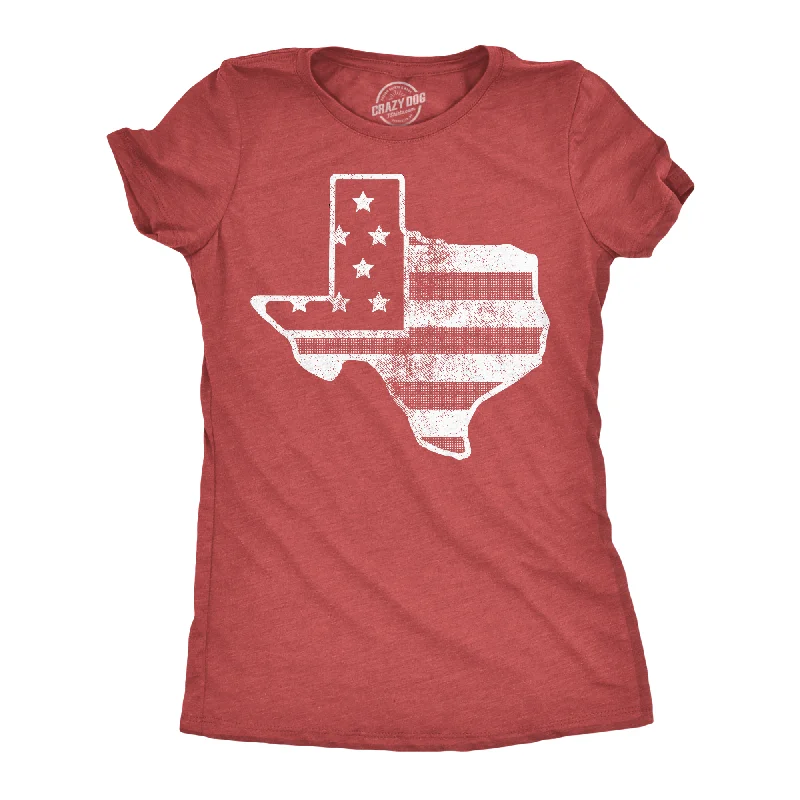 Cute Graphic T-shirt-American Flag Texas Women's T Shirt