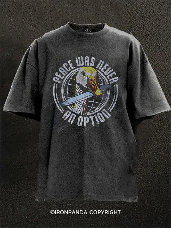 Vintage Band T-shirt-Peace Was Never An Option Washed Gym Shirt