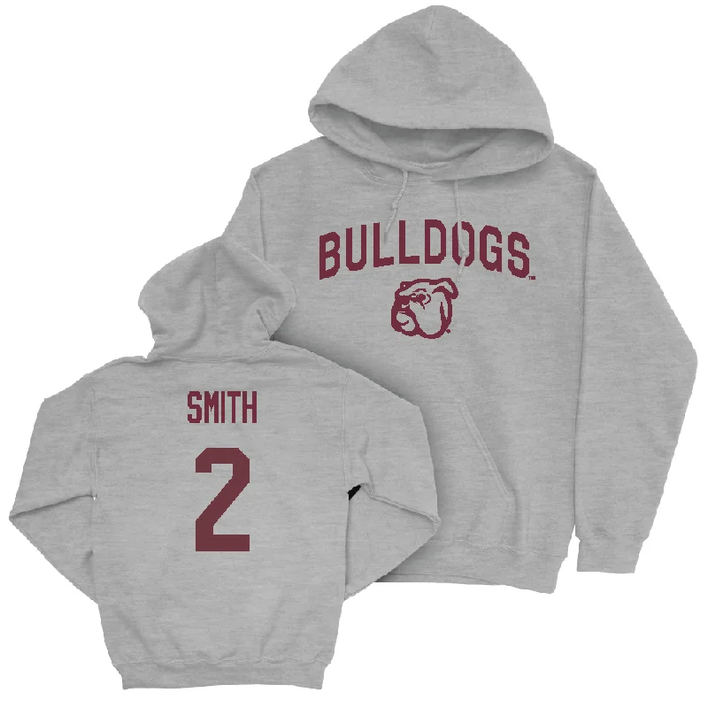 Colorful Graphic Hoodie-Sport Grey Football Bulldogs Hoodie - Isaac Smith