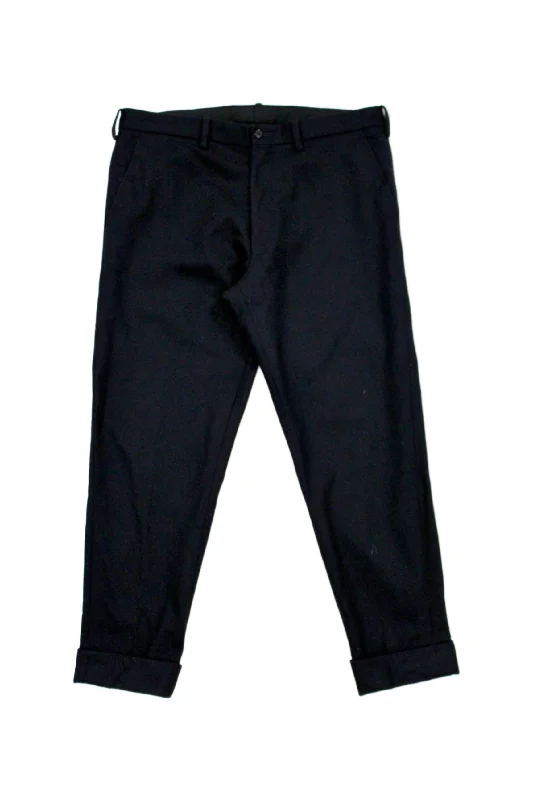 Sporty Track Pants-No Label - Tailored Woolen Suit Pants