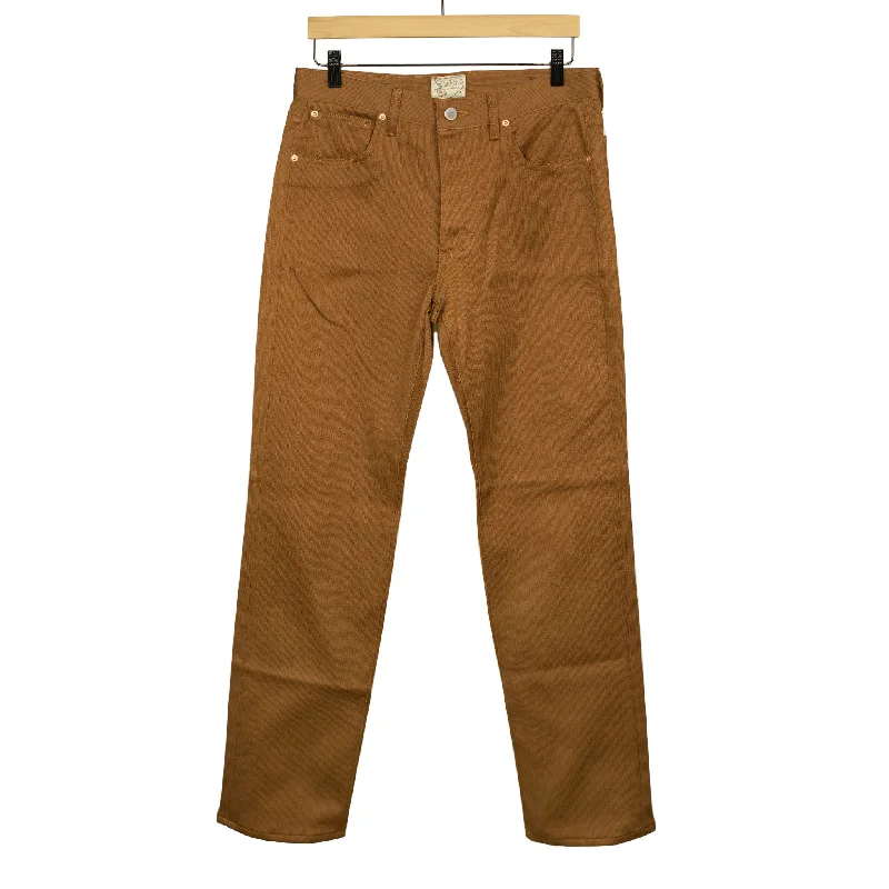 Trendy Pleated Pants-Five pocket pants in Bay Brown Japanese bedford cord (restock)