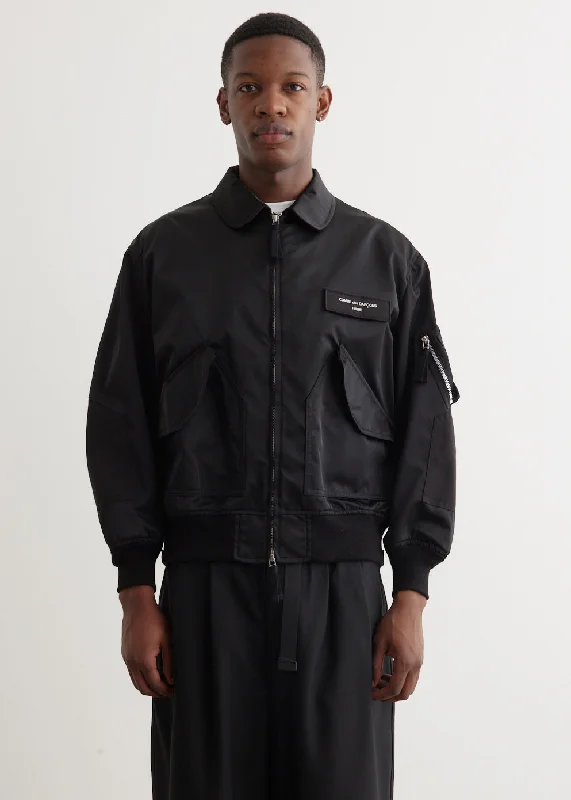 Heavy-duty Outdoor Jacket-Nylon Twill Bomber Jacket