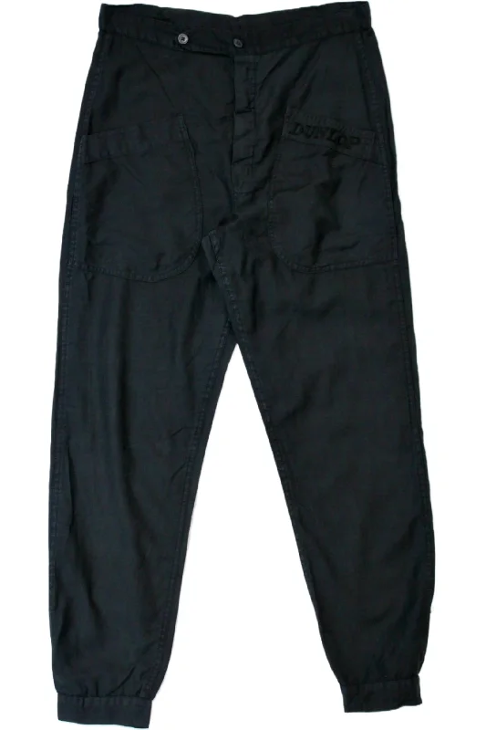 Relaxed Fit Harem Pants-Dunlop - Light Cotton Blend Pants