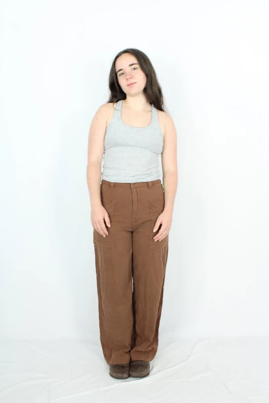 Comfortable Lounge Pants-Rusty - Wide Leg Pants