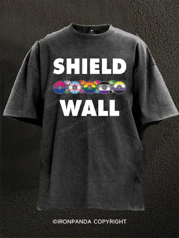 Summer Vacation T-shirt-Shield Wall Washed Gym Shirt