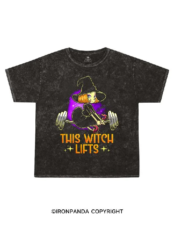 Vintage Logo T-shirt-THIS WITCH LIFTS Kids Washed T-Shirt