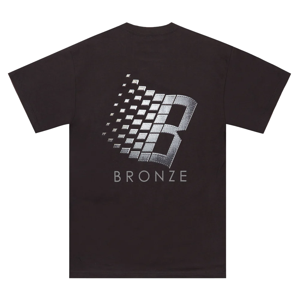 T-shirt For Festival Outfits-BRONZE 56K BOLTED B LOGO TEE BLACK