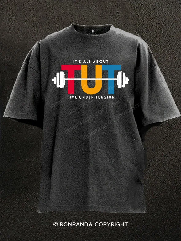 Personalized T-shirt-TUT - It's All About Time Washed Gym Shirt