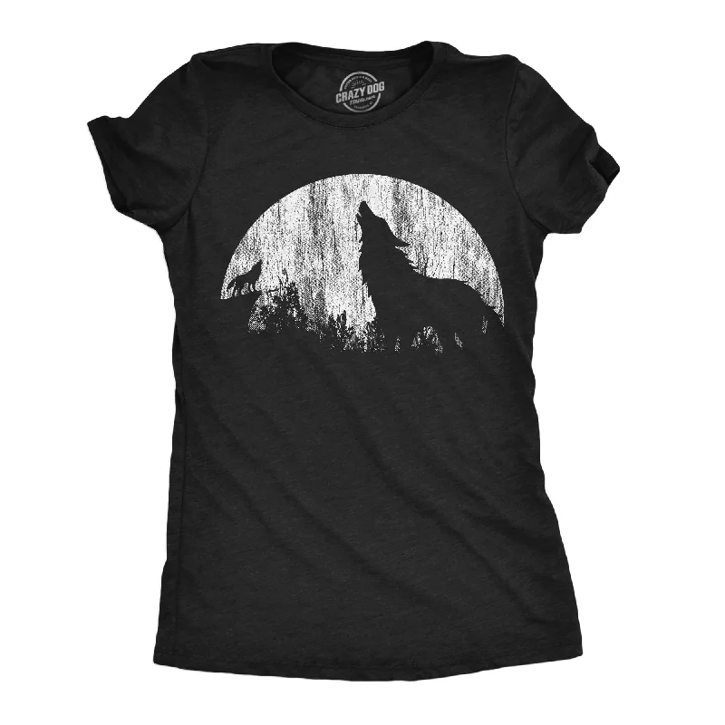 Funny Meme T-shirt-Moon Wolves Women's T Shirt