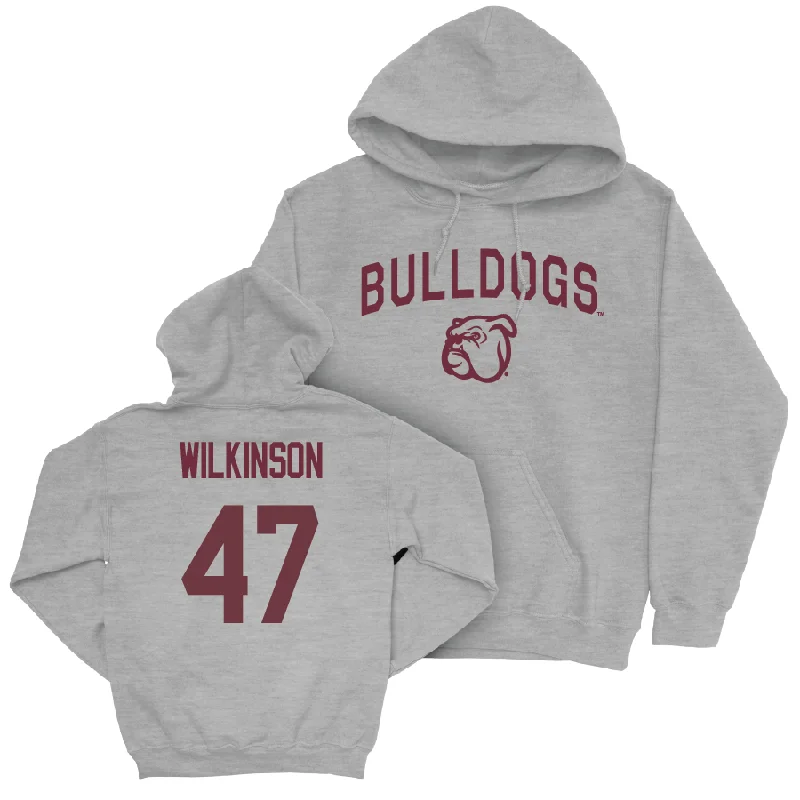 Soft Fleece Hoodie-Sport Grey Football Bulldogs Hoodie   - William Wilkinson