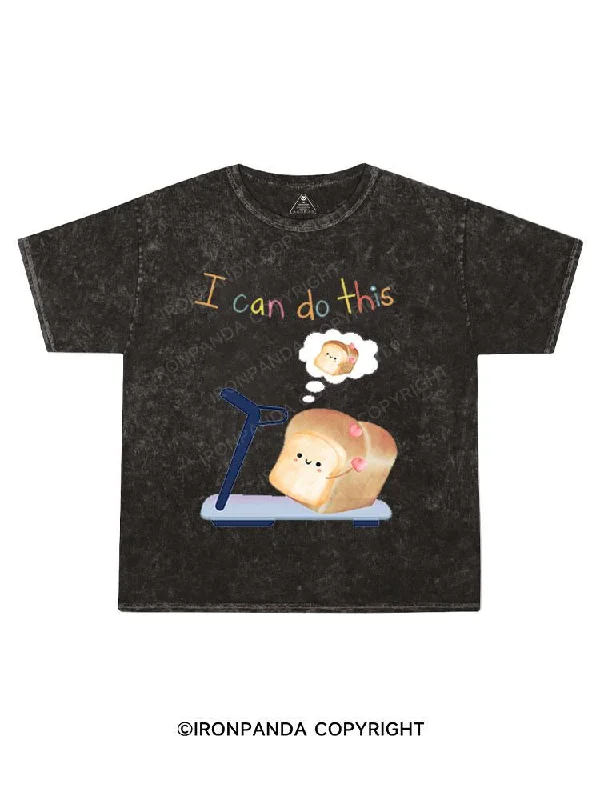 Casual Cotton T-shirt-I CAN DO THIS Kids Washed T-Shirt