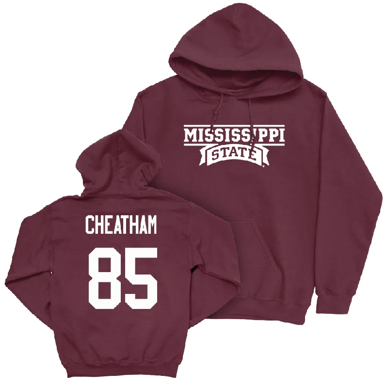 Stylish Hoodie For Women-Maroon Football Team Hoodie   - Thomas Cheatham