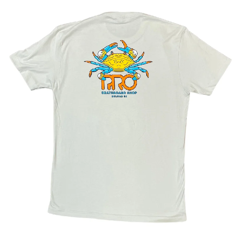 Trendy T-shirt Designs-Pro Skateboard Shop Crab Logo T-Shirt - Sand