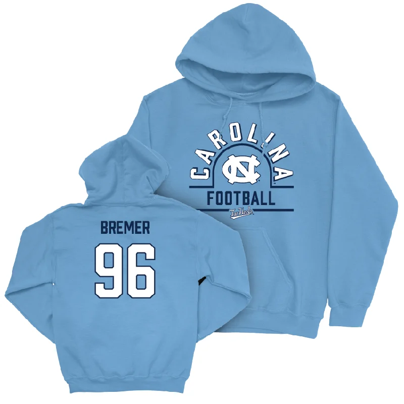 Cozy Hoodie For Winter-UNC Football Carolina Blue Classic Hoodie - Damon Bremer