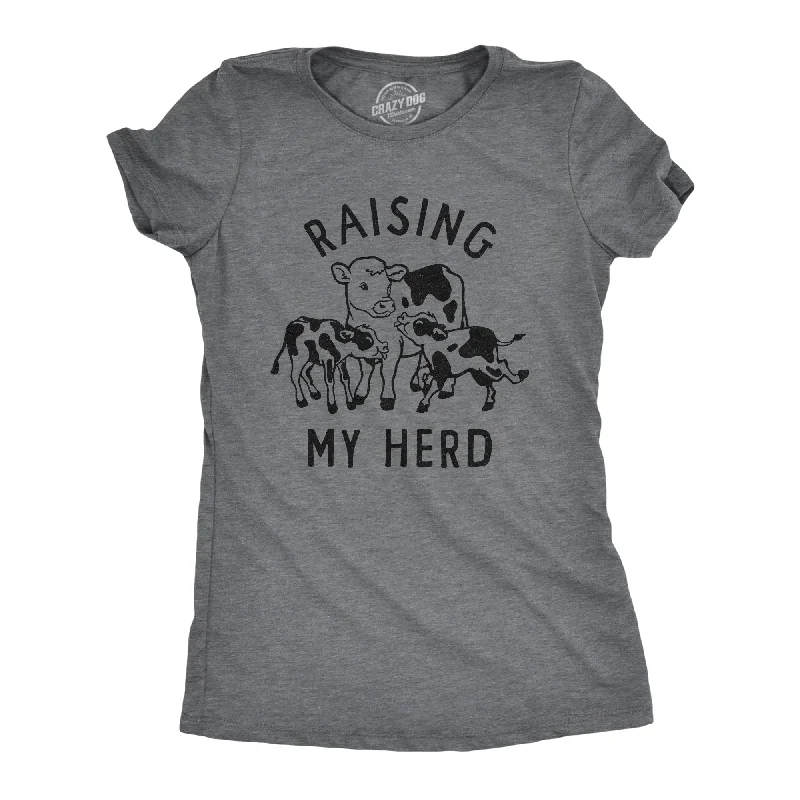 T-shirt With Modern Design-Raising My Herd Women's T Shirt