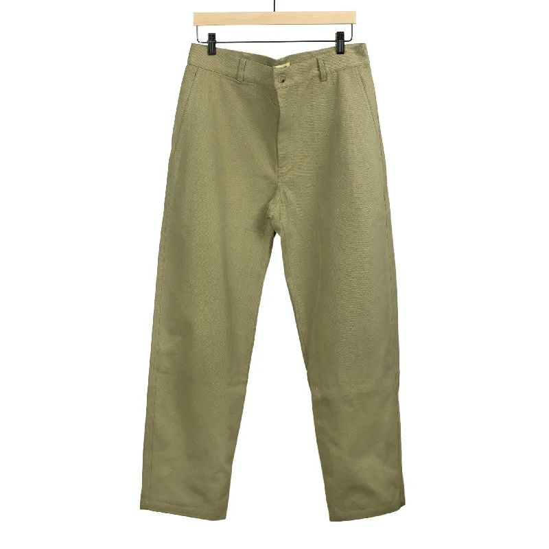 Modern Slim-fit Pants-Balloon trousers in khaki heavyweight cotton twill