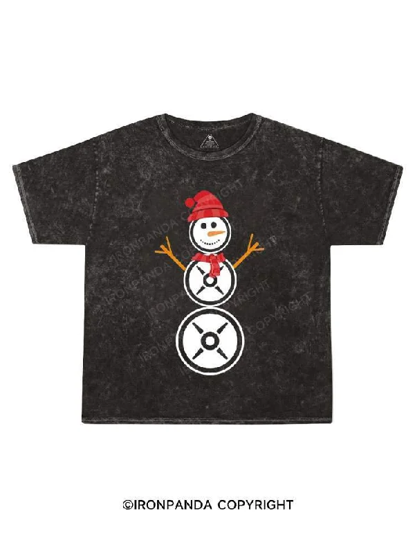 Music Band T-shirt-Christmas Weight Lifting Kids Washed T-Shirt