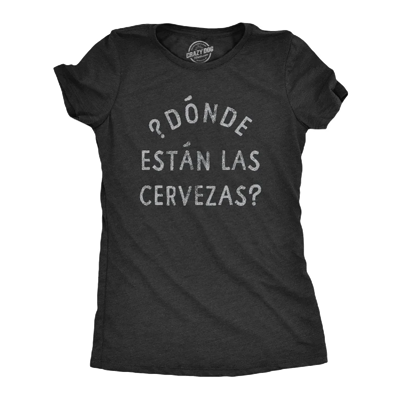 Nature Print T-shirt-Donde Estan Las Cervezas Women's T Shirt